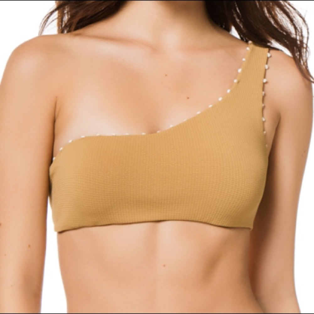 MARYSIA French Santa Asymmetrical Bikini Top